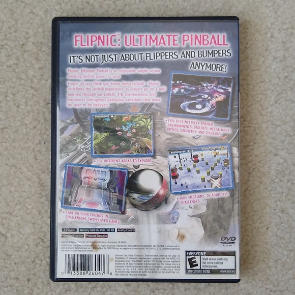 PLAYSTATION 2 FLIPNIC Ultimate Pinball Game - Picture 3 of 3